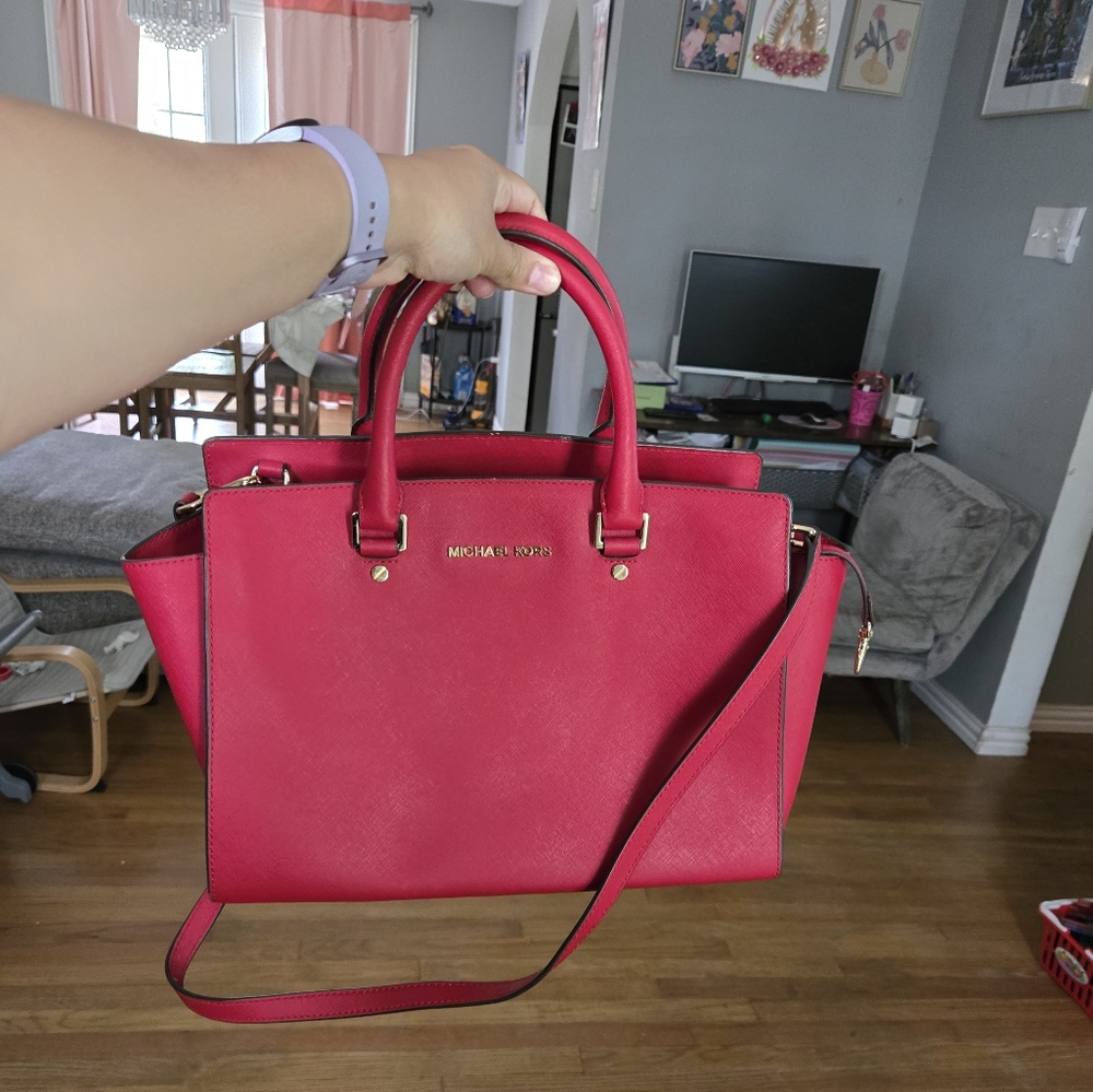 Michael Kors Red Satchel purse